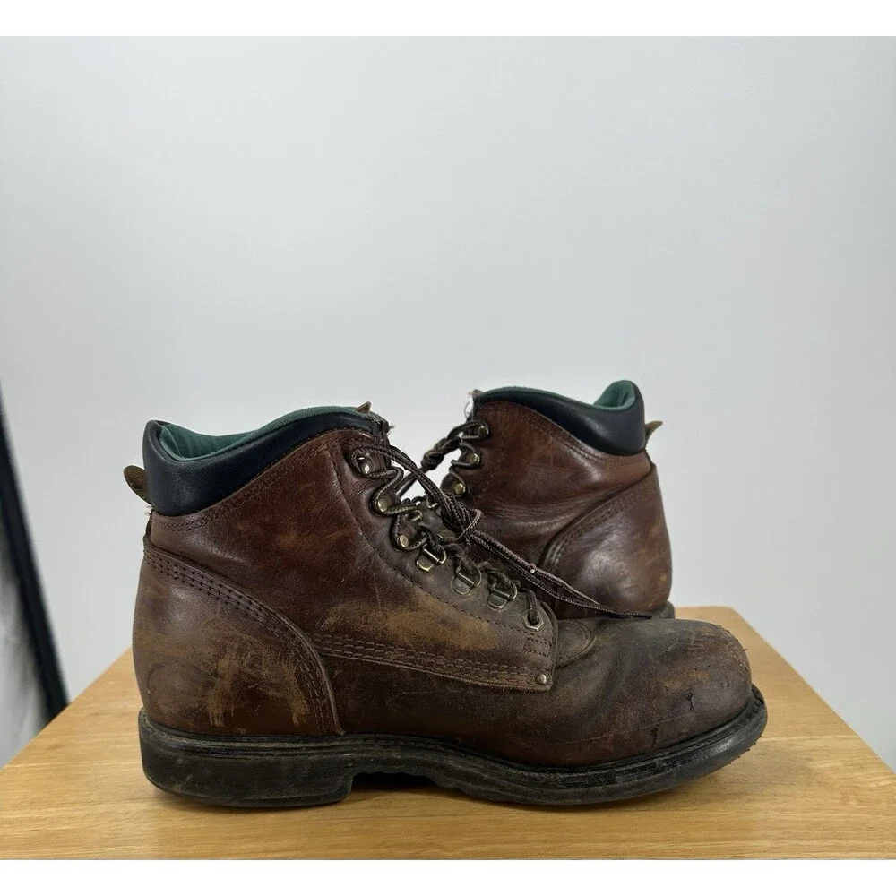 Carolina Boots Mens Size 11 Brown Leather Union Made USA Steel Composite Toe
